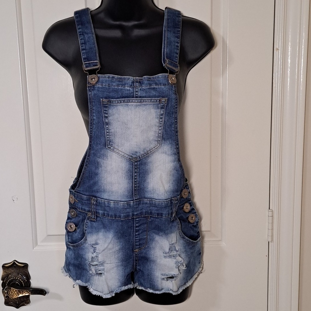 Dungaree Parisian Collection Shorts Bib  Overalls Size 7 SALE